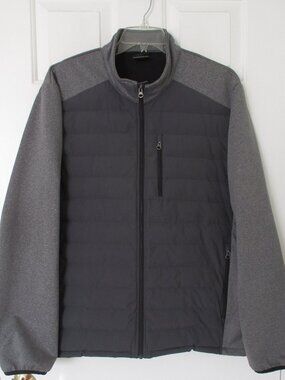 32 Degrees Heat Mens L/S Gray Quilted Insulated Full Zip Sweater NWOT - Size XXL